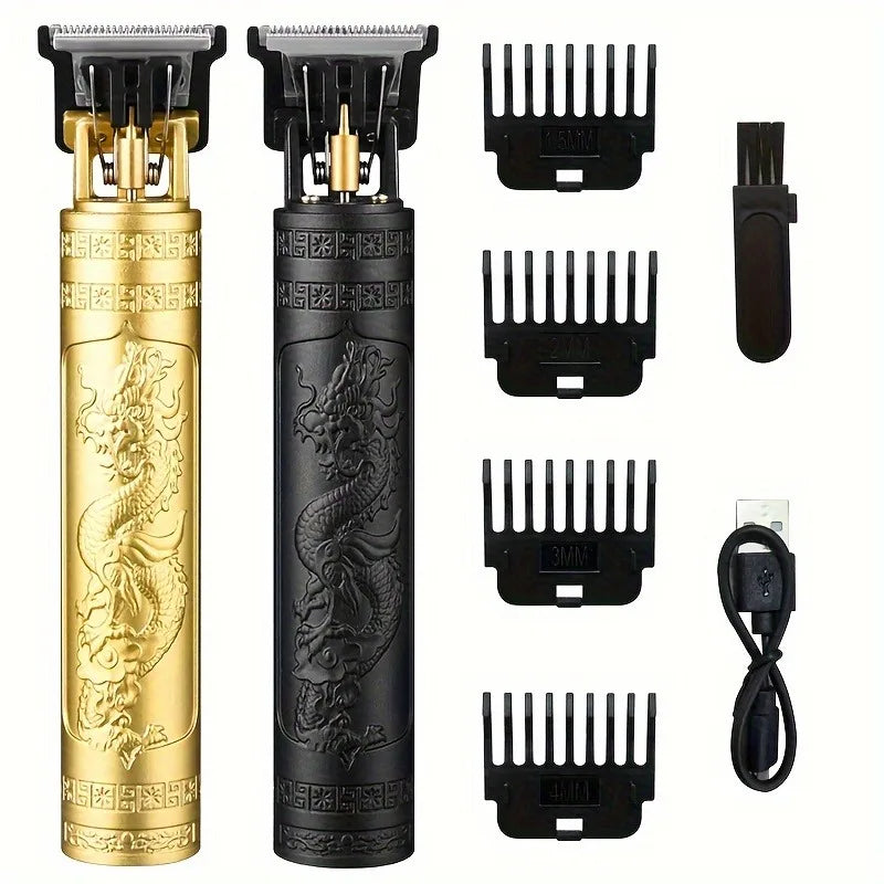 Vintage T9 Electric Hair Cutting Machine Hair Clipper Professional Men Shaver Rechargeable Barber Trimmer for Men Dragon Buddha